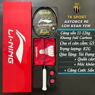 Lining Axforce 90 badminton racket - Loh Kean Yew Ful in box with free carrying bag, grip and keycha