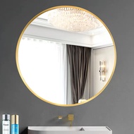 Cermin Bulat Besar Cermin Dinding Big Vanity Mirror Round Circle Bedroom Gold Black White Glass Wall Mounted Mirror