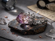 彼岸花紫超七水晶 S925 銀飾