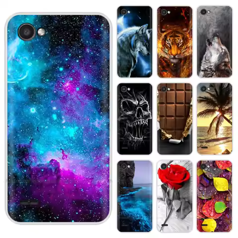 Silicon Case For LG Q6 Case Full Protection Soft TPU Back Cover FOR LG Q6 Plus X600 Bumper Phone She