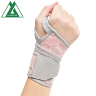 FORBETTER Sports Wrist Guard, Breathable Cellular Mesh Design Wrist Guard Band, Sports Polyester Fiber Pink/Grey/Black Right Left Hand Compression Wrist Support Weight Lifting