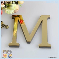 KA Alphabet Decoration, DIY Mural 26 Letters Wall Sticker, Crafts Valentine's Day Decor Mirror Acrylic  Mirror Letters Wall Stickers Home