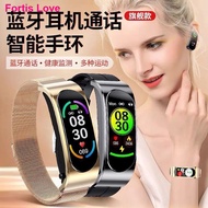 ﹉ﺴ♂Smart bracelet two-in-one bluetooth headset B6 color screen pedometer Huawei VIVO universal call watch untuk lelaki d