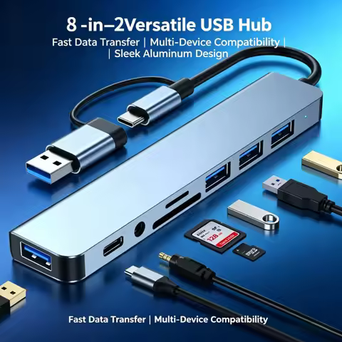 USB C HUB Type C Splitter Thunderbolt 3 Docking Station Laptop Adapter With For Macbook Air M1 iPad 