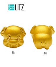 LITZ 999 (24K) Gold Zodiac Ox Charm 生肖牛 EPC0991 (1.06g)