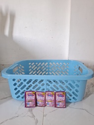 Keranjang Baju Plastik ukuran Besar tempat pakaian Laundry kotor dan bersih oliver free rapika