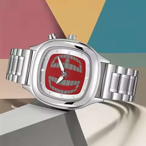 Millennium Retro Style Men Watch Digital Display Dynamic Y2K Waterproof Luminous Quartz Wristwatch O