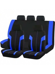 9入組通用汽車座椅套裝，適用於汽車貨車SUV，安全氣囊汽車配件裝飾