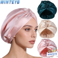 WINTEYB Silk Satin Hair Bonnet, Smooth Satin Fabric Mulberry Silk Wrap, Premium Breathable Adjustabl