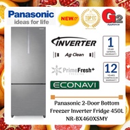 Panasonic 2-Door Bottom Freezer Inverter Fridge 450L NR-BX460XSMY [Fast &amp; Safe Shipping]- Panasonic Warranty Malaysia