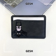 GESH Batman ID Card Holder, Hollow Out Cartoon Driver License Cover, Funny Waterproof PU Leather Men