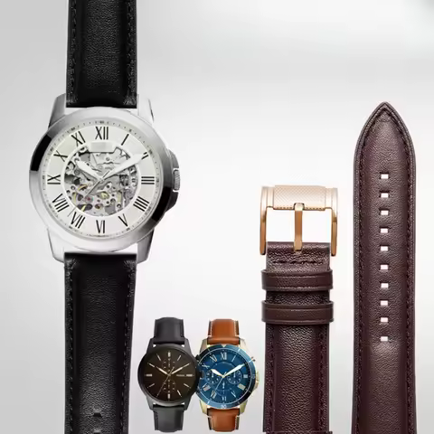for Fossil Fashion Genuine Leather Men Quick Release Watch Strap Fs4735 Fs4812 Me3052 3054 24 22mm N