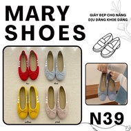 Women's Doll Shoes, Suede Shoes with Bows in All Colors, QC Products - N39