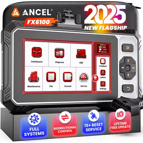 2025 ANCEL OBD2 Scanner Car Diagnostic Tools Bi-directional Control All System Scanner 15 Reset OBD 