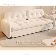 XIANGQ7 Sofa Bed Living Room 2025 New Small Apartment Cream Style Double Sofa Folding Dual-purpose T