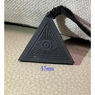 ดวงตาของฮอรัสสามเหลี่ยม Shungite EMF จี้ Shungite Horus สร้อยคอรูปตา