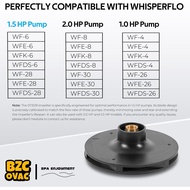 073129 Impeller Compatible with WhisperFlo 1HP 1.5 HP and 2 HP Pool and Spa Pump, Black ZMPN