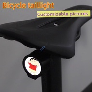Bicycle tail light Firefly tail light Bicycle screen Animation display screen Round screen Bicycle t
