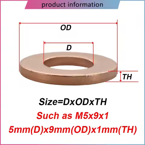M5 M6 M8 M10 M12 M14 M16 M18 M20 M22 M24 M27 M33 M36 Solid Pure Copper Washer Oil Plugs Washer o-rin