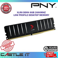 PNY XLR8 DDR4 8GB 2666MHZ 3200MHZ Heatsink Low Profile Gaming Desktop PC Ram LP MD8GD4266616LP