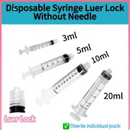 Disposable Syringe LUER LOCK 3ml / 5ml / 10ml / 20ml - 1s