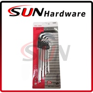 Long L Key SOLIGEN C03 1 Set of 9 Long Ballpoint Hex Combination for Car Motorcycle Workshop