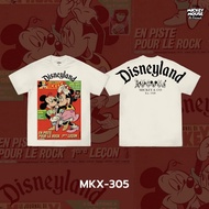 Power 7 Shop "Mickey Mouse Disneyland" Cartoon T-Shirt Authentic DISNEY License (MKX-305-Cream Color