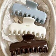 3pcs/1pc Women's 11.2cm/4.41in Blue White Brown Chocolate Glossy Large Square Hair Clips Fashion Ver