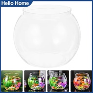 Transparent Fish Bowl Plastic Portable Round Fish Tank Bowl for Aquarium Home Office Display Deco