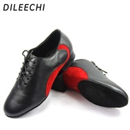 【Online】 Dileechi Arrival Men's Latin Dance Shoes Genuine Ballroom Dancing Shoes Low Heel 2.2cm Big Size Party Square Dance Shoes