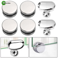 Wall Mount Frameless - Washroom Zinc Alloy Glass Clamp - Bathroom Round Mirror Clip - Mirror Hinger Fixed Holder - Home Hardware Accessories - Suitable for 3-5mm Glass