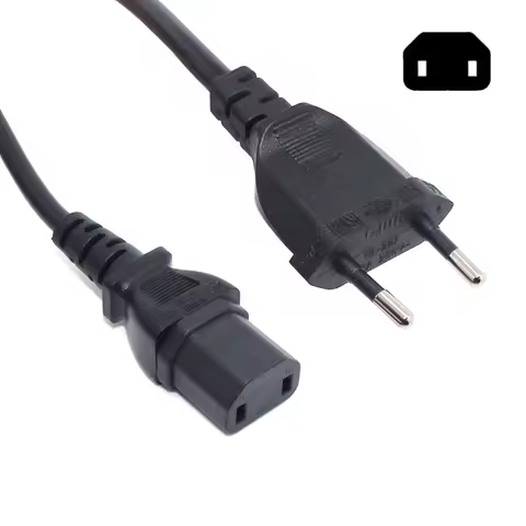 Universal 2Prong Male Plug To IEC320 C17 Female Adapter AC Power Cord For PS4 Pro EU/US Standard Pow