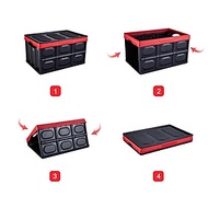 HỘP ĐỰNG ĐỒ ĐỂ CỐP XE Ô TÔ GẬP GỌN ĐEN VIỀN ĐỎ (TẶNG TÚI BẠC CHỐNG NƯỚC CAO CẤP),HỘP ĐỰNG ĐỒ ĐA NĂNG