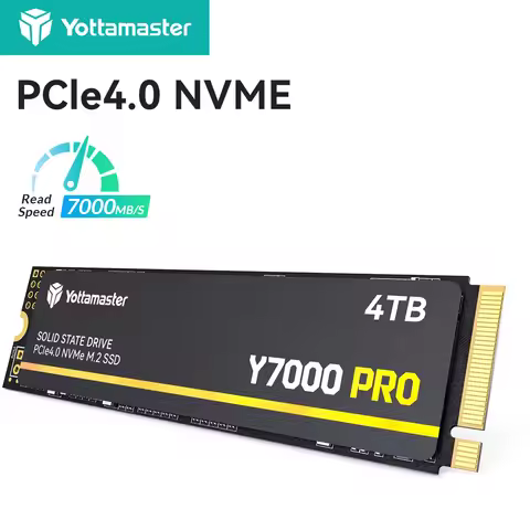 Yottamaster Y7000 PRO PCIe Gen4x4 NVME 512G 1TB 2TB 4TB M.2 Solid State Drive with 3D QLC NAND Flash