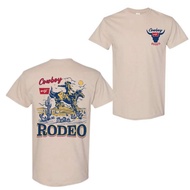 Cowboy Rodeo Vintage Graphic 2 Sided T-Shirt, Retro Cowboy Shirt, Vintage Washed T-Shirt, Graphic Te