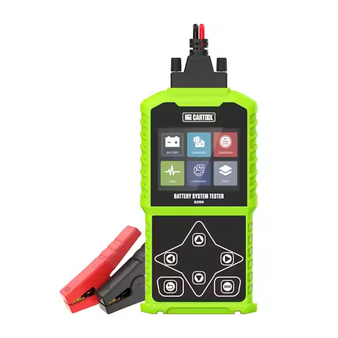 MRCARTOOL B200 Car Battery Voltage Resistance Tester Support 12V/24V Battery Cranking Battery Chargi