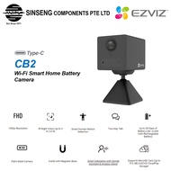 EZVIZ CB2 2 Way Audio 2MP Mini Wifi Wireless Cube Battery IP Camera (Type-C CCTV) Color:Black/White 