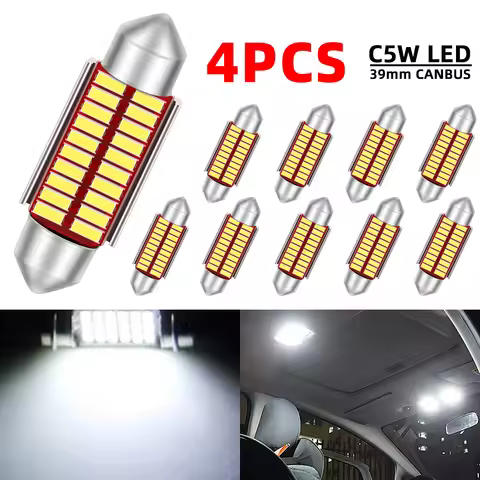 4PCS C5W LED Bulbs Canbus Festoon 39mm LED For Car Interior Dome Trunk License Plate Lights 12V 24V 