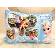 Elsa pillow 35-50cm with photo printed (blue Elsa model)