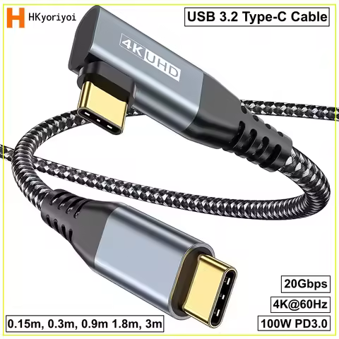 USB C to USB C Cable Data 20Gbps USB C Monitor Cable 4K 60Hz Video 100W Fast Charging For iPhone 17 