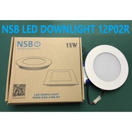 NSB LED (12P02R) Round Shape Downlight 6 Inch 18 Watt Daylight 6000K / Cool White 4000K