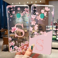 Phone Case For Itel A48 Case Pretty Flower Letter Transparent Slim Soft Silicone Couple Cover For It