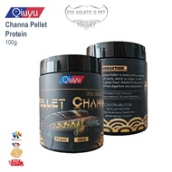 Qiuyu Channa Pellet 100g Channa Arowana Fish food High Protein For 5-6inch Growth Feed  Makanan Ikan