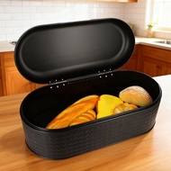 Black Bread Box Kitchen Storage Box Storage Box Baking Snack Storage Anti-dust Food Storage Box Supp