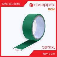 CBKS1XL - Combo of 6 rolls of Simili tape, size 5cm x 7m - Green - Book spine tape - C.BKS1XL