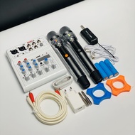 [ Phiên Bản Mới Nhất 2024 ] Bộ Combo Mixer E4 và Mic AK99 Plus Thu Âm Livestream Karaoke Chính Hãng 