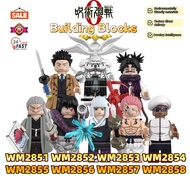 Animasi baru Jujutsu Kaisen Fushiguro Shier WM2851-WM2858 siri dipasang blok bangunan model mainan p