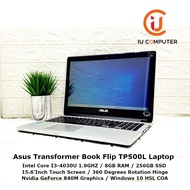 ASUS TRANSFORMER BOOK FLIP TP500L (2IN1) INTEL CORE I3 8GB RAM 256GB SSD USED LAPTOP REFURBISHED NOT