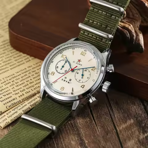1963 Watch 1963 Pilot's Model Watch 42mm Water-resistant Fashion Classic Retro Quartz Chronograph Wa