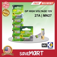 12V GP High Voltage Alkaline Battery 27A MN27 Long Lasting High Perfomance / Bateri Alkali